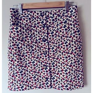 Berthie of Paris Cord Floral Skirt